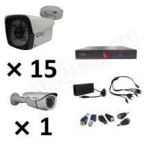 Комплект видеонаблюдения AVC 16-3 Full HD Стандарт на 16 камер