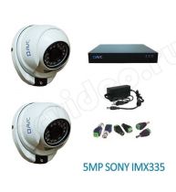 Комплект видеонаблюдения AVC 2-4 5Mp на 2 камеры
