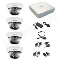 Комплект видеонаблюдения HiWatch 4-1 5MP на 4 камеры