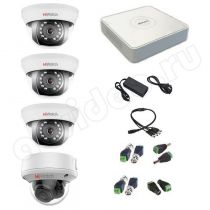Комплект видеонаблюдения HiWatch 4-3 5MP на 4 камеры