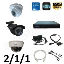 Комплект видеонаблюдения AVC IP 4-3 Full HD на 4 камеры