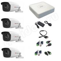 Комплект видеонаблюдения HiWatch 4-2 Full HD на 4 камеры