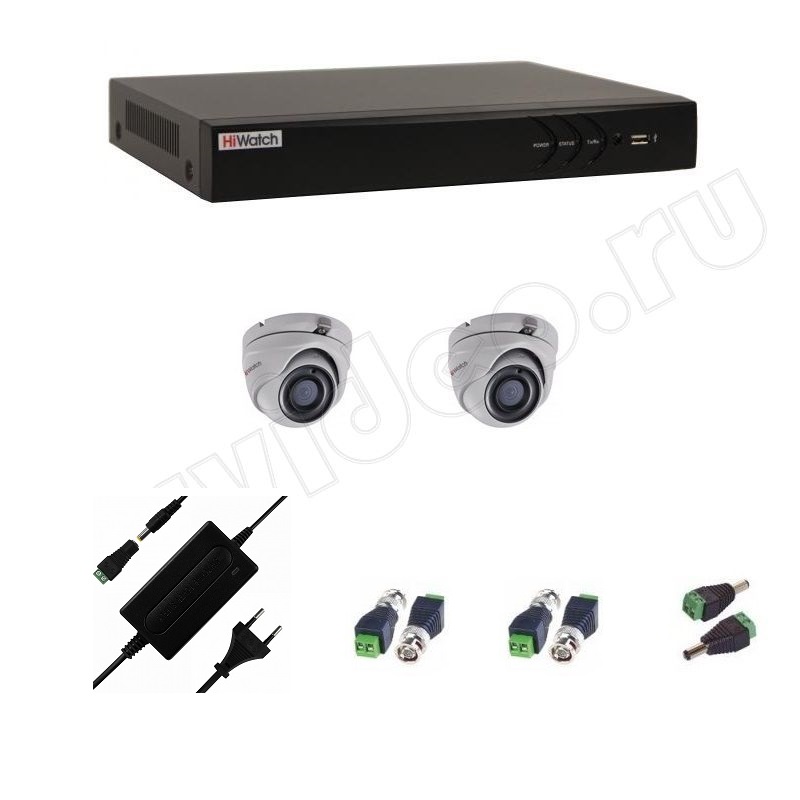 Комплект видеонаблюдения HiWatch 2-1 3Mp на 2 камеры
