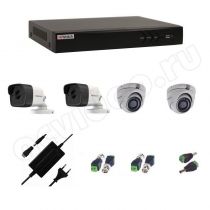 Комплект видеонаблюдения HiWatch 4-2 3Mp  на 4 камеры