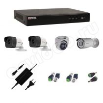 Комплект видеонаблюдения HiWatch 4-2-5 3Mp на 4 камеры