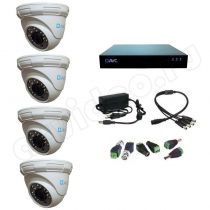 Комплект видеонаблюдения AVC 4-1 5Mp на 4 камеры