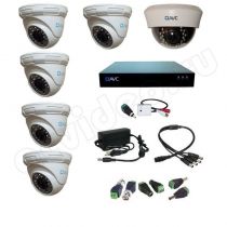 Комплект видеонаблюдения AVC 6-1-1 5Mp на 6 камер с микрофоном