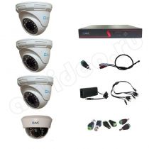 Комплект видеонаблюдения AVC 4-1-1 Full HD Стандарт на 4 камеры с микрофоном
