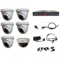 Комплект видеонаблюдения AVC 6-1-1 Full HD Стандарт на 6 камер с микрофоном