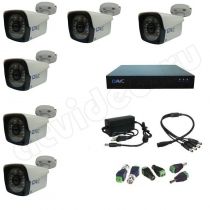 Комплект видеонаблюдения AVC 6-2 Full HD Стандарт на 6 камер